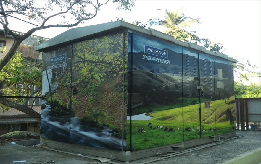 Compact substations in public areas