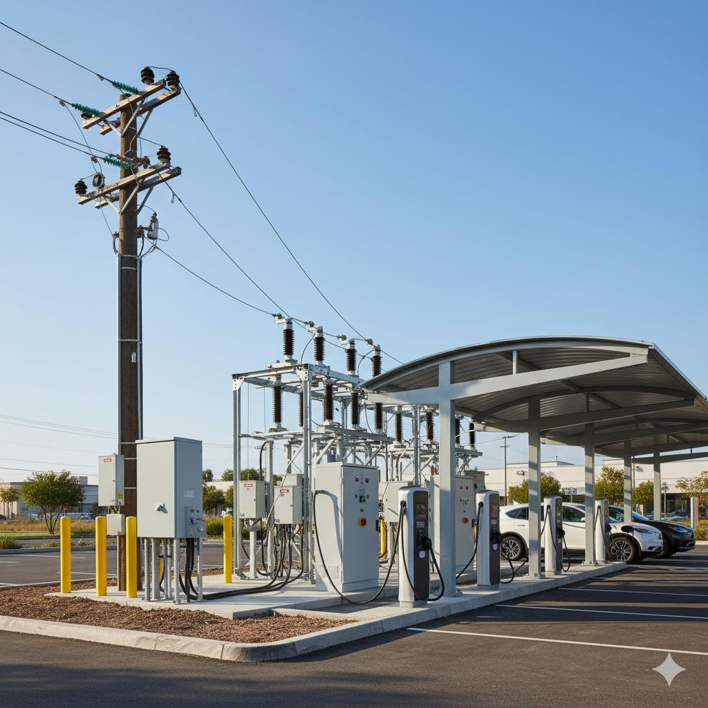 Ring Main Unit supporting EV charging infrastructure with reliable medium-voltage distribution