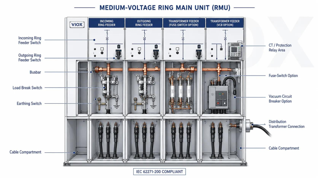 Ring main unit supporting reliable industrial power distribution
